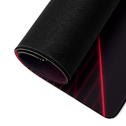 Neon Sunset Grid Pro Mouse Pad - Gaming Mouse Pad Red Black Desk Setup Synthwave Energetic Neon Decor Large Digital Art