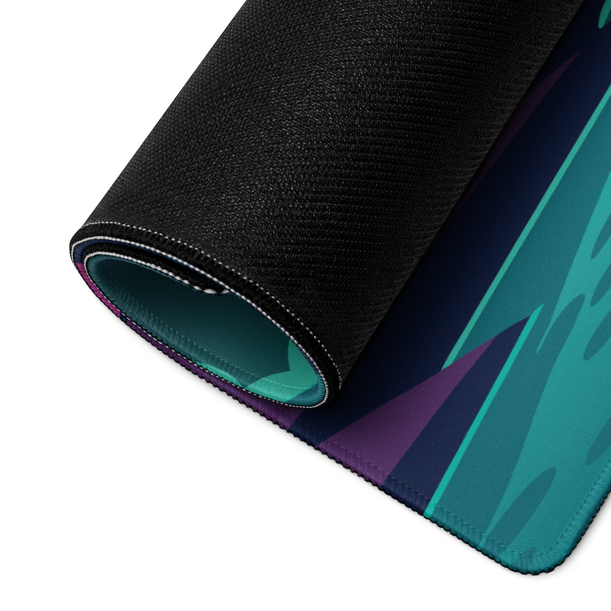 Aurora Peak Mouse Pad - Mouse Pad Teal Pink Blue Gaming Desk Modern Vibrant Contemporary Large Desk Mat Digital