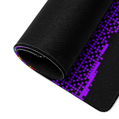 Neon Nightfall Gaming Mouse Pad - Gaming Mouse Pad Black Blue Red Neon Vibrant Mood Cyberpunk Esports Gift Digital Art