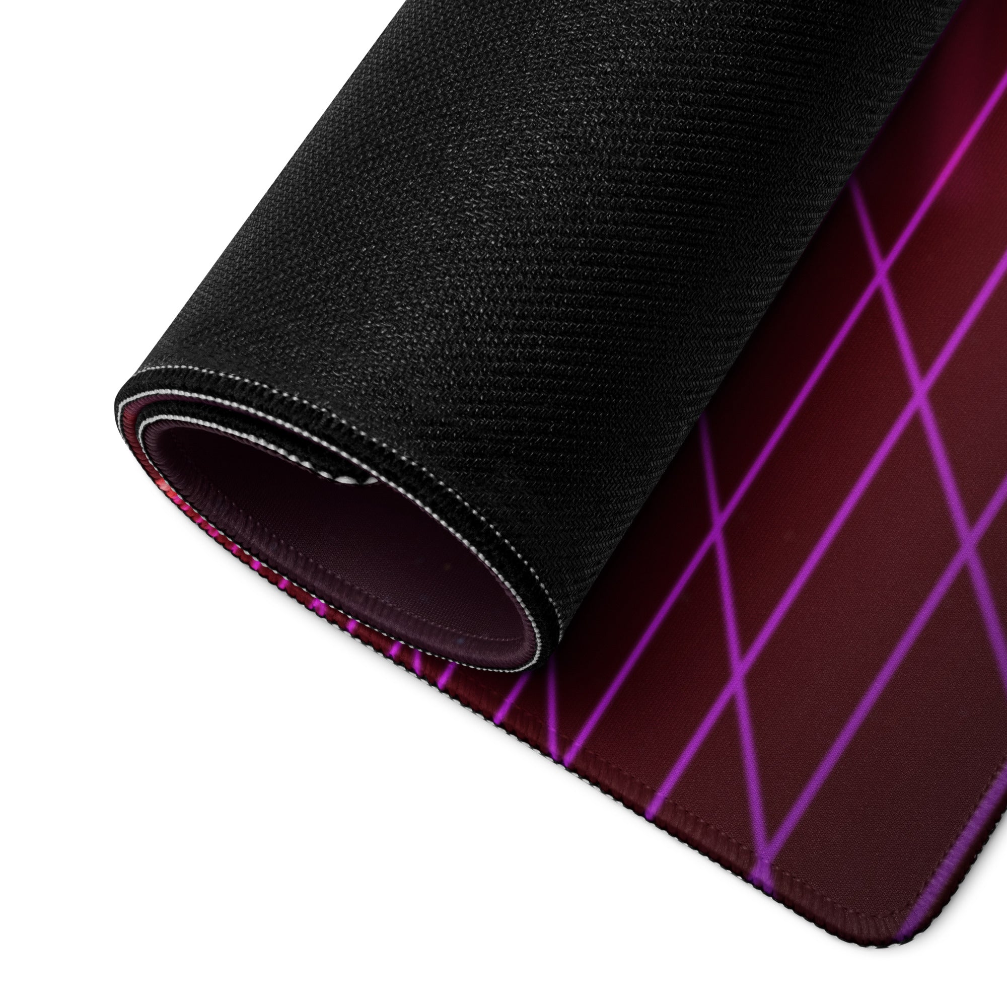 Neon Grid Prism Mouse Pad - Gaming Mouse Pad Neon Pink Desk Cyberpunk Vibrant Mood Cyberpunk Decor Esports Mat