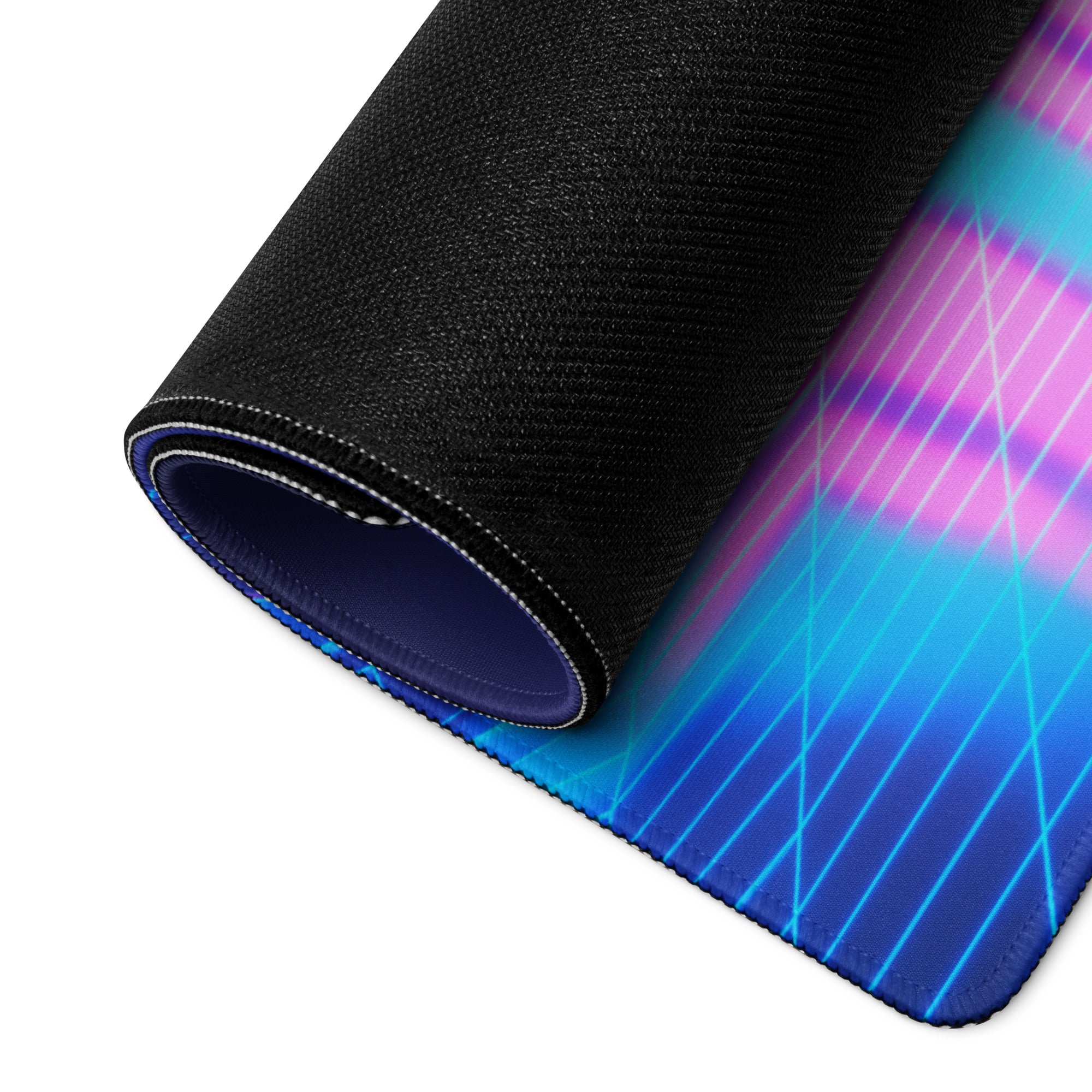 Neon City Cyberpunk Gaming Mouse Pad - Gaming Mouse Pad Neon Blue Pink For Gaming Desk Cyberpunk Synthwave Vibrant Futuristic Neon Decor Gaming Desk Rgb Digital Art