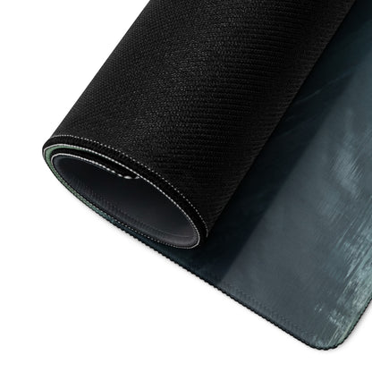 Stormy Mountain Landscape Mouse Pad - Stormy Mountain Landscape Blues Teal Gaming Desk Moody Industrial Modern Large Pad