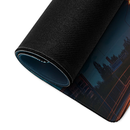 Lightning Storm Gaming Desk Pad - Lightning Storm Blue Orange Desk Mat Dramatic Mood Esports Desk Pad Photo Print