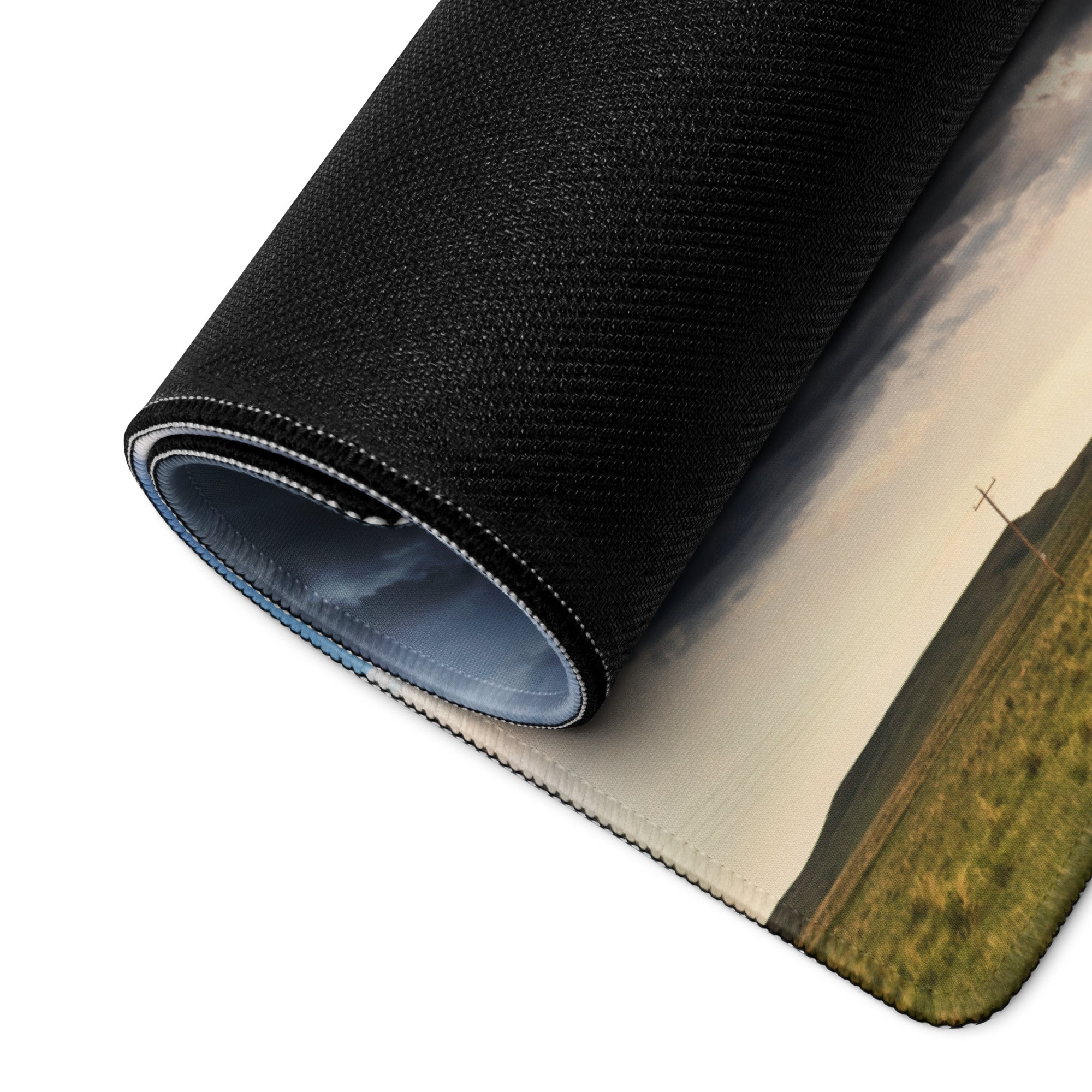 Supercell Panorama Gaming Mouse Pad - Mouse Pad Landscape Blue Gray Sunset Desk Setup Modern Dramatic Mood Minimalist Tech Esports Landscape Photo