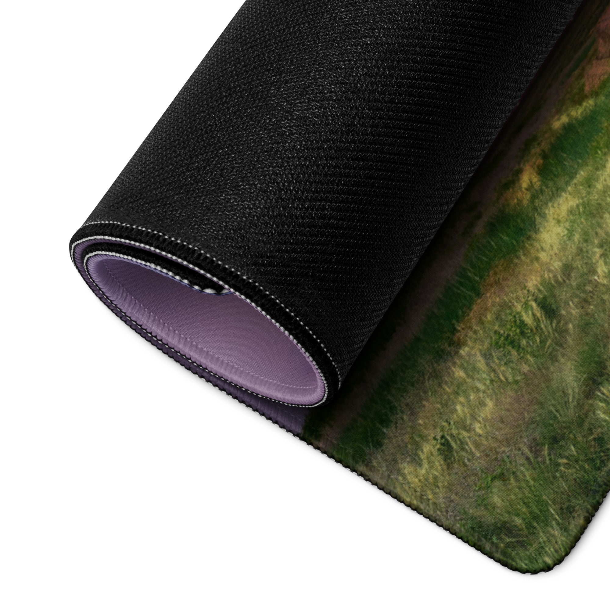 Storm Lightning Sky Gaming Pad - Stormy Lightning Sky Purple Pink Gaming Desk Photorealistic Dramatic Moody Modern Mat