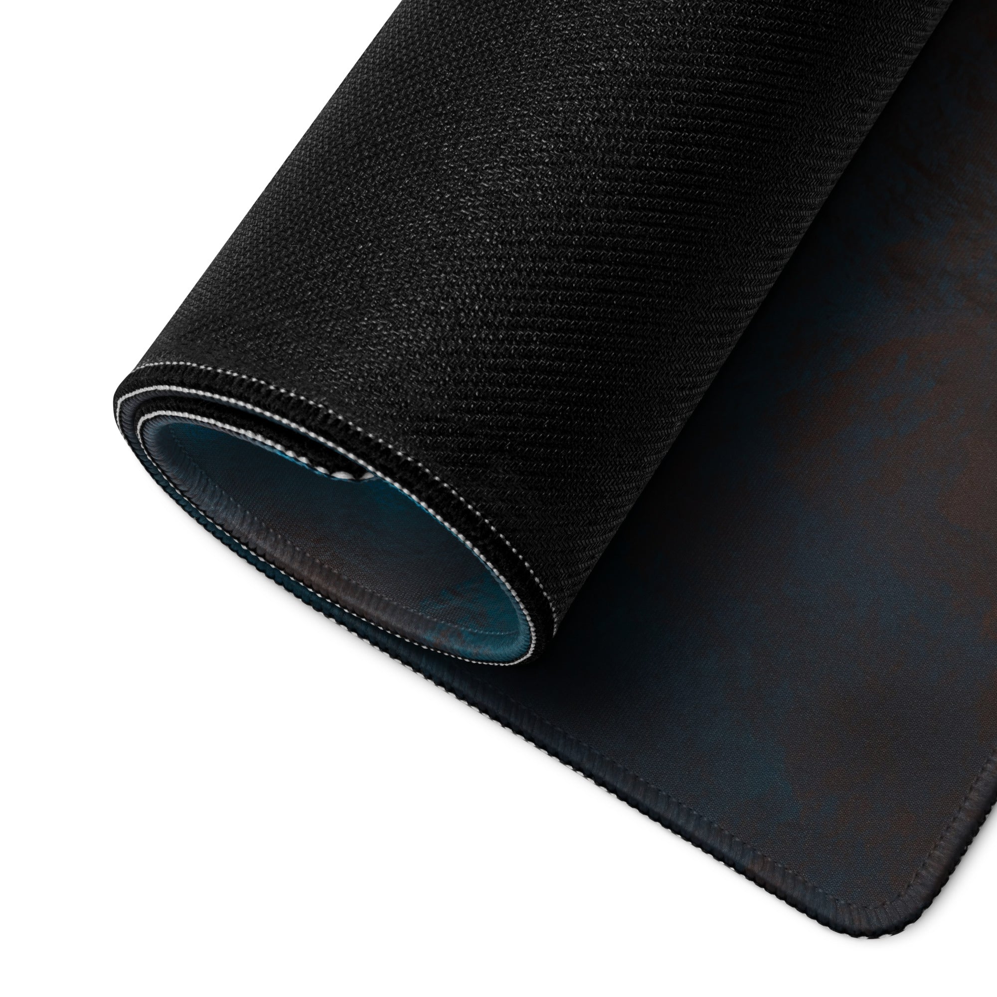 Bronze Blue Leather Gaming Mouse Pad - Gaming Mouse Pad Bronze Blue Leather Desk Setup Luxurious Modern NonSlip Leather