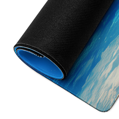 Blue Ocean Sky Gaming Mouse Pad - Gaming Mouse Pad Blue Ocean Desk Modern Calming Mood Coastal Decor Desk Mat Fabric