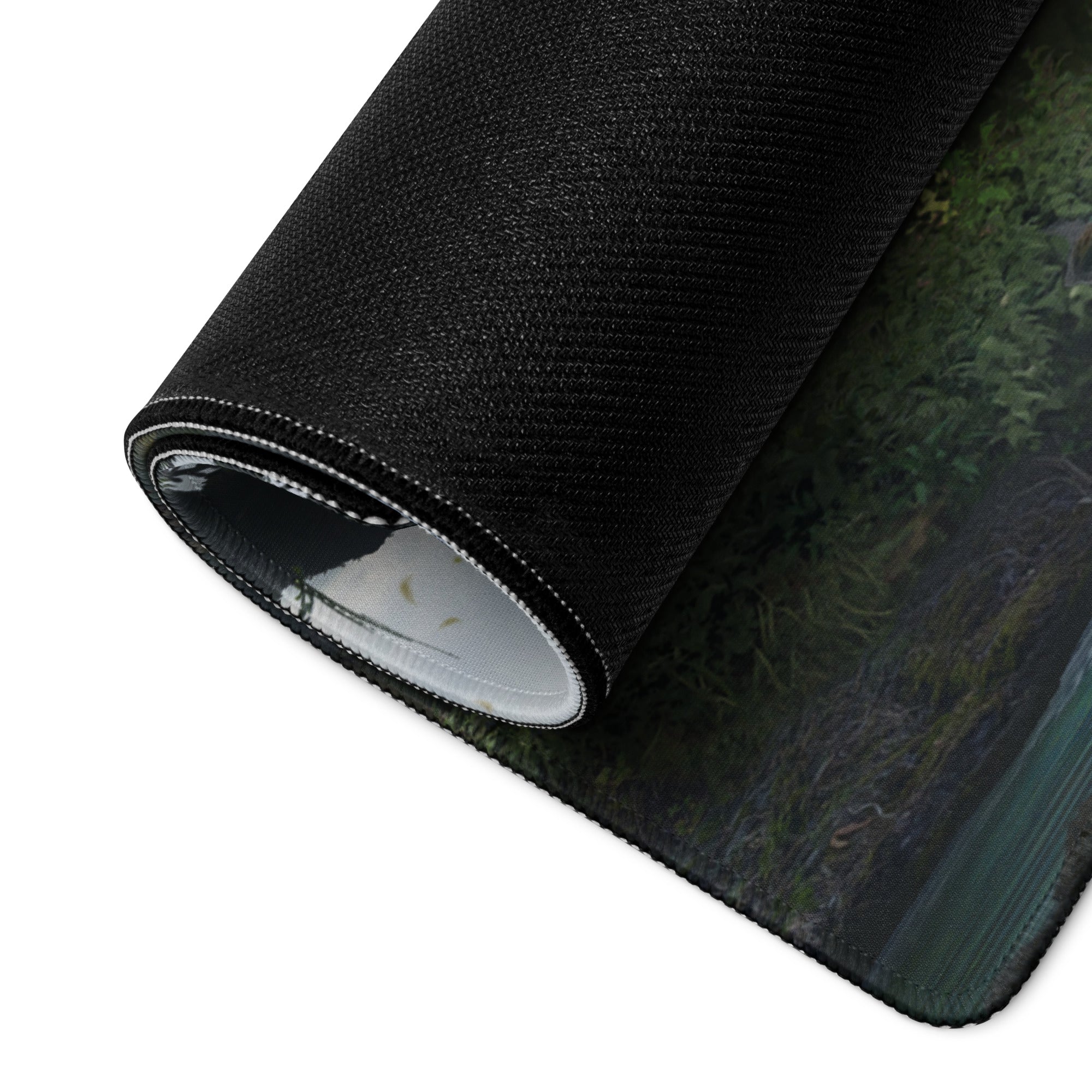 Serene Mountain Landscape Gaming Mouse Pad - Landscape Blue Green Gaming Desk Home Office Cinematic Fantasy Digital Art
