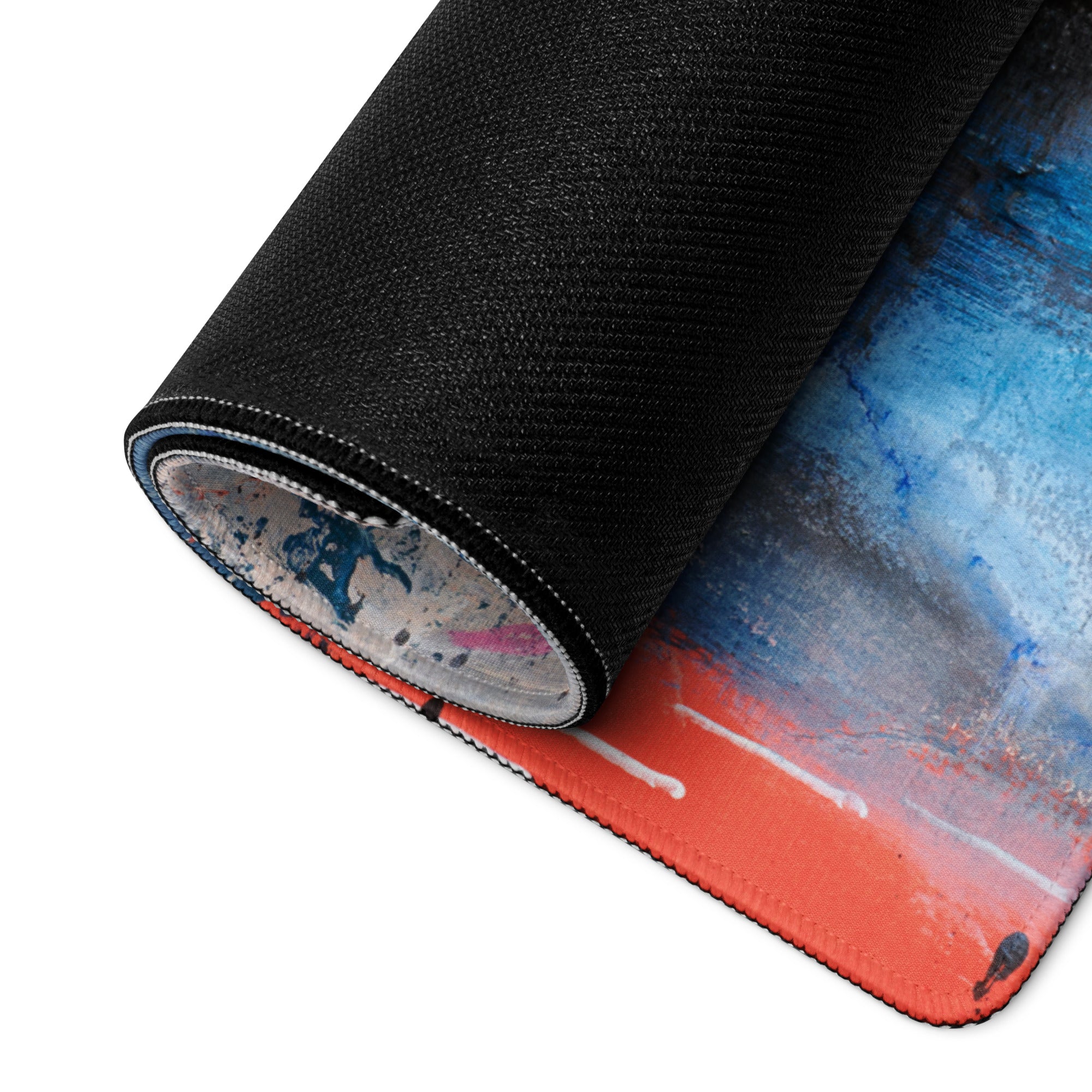 Abstract Graffiti Art Mouse Pad - Abstract Graffiti Art Blue Teal Gaming Setup Bold Urban Decor Gaming Mat