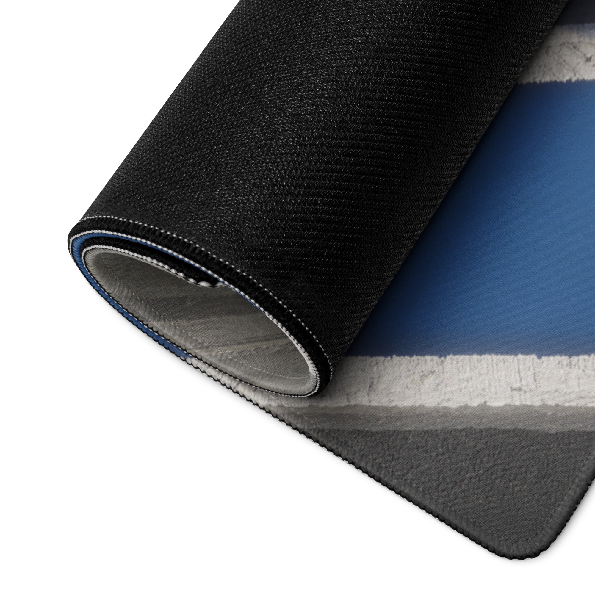 Racing Car Wide Gaming Mouse Pad - Racing Car Blue Black Gray Gaming Desk Dynamic Tech Office Racing Mouse Pad