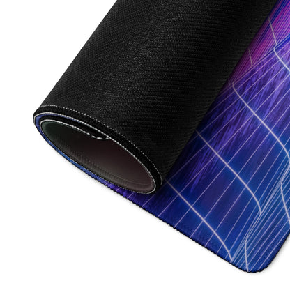 Neon Orbit Grid Pad - Mouse Pad Neon Pink Purple Gaming Desk Futuristic Cyberpunk Vibrant Mood Esports Art