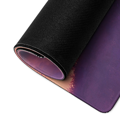 Pastel Sunset Path Mouse Pad - Mouse Pad Purple Pink Gradient Desk Setup Dreamy Modern Gaming Desk Digital Print