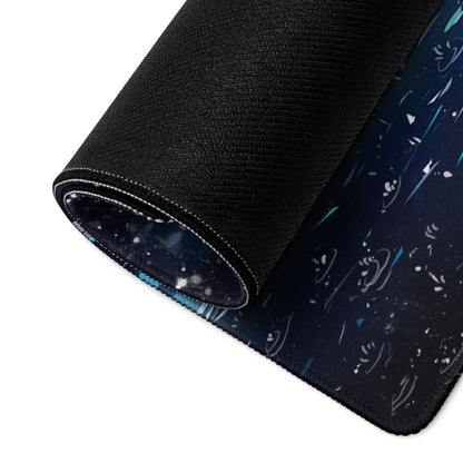 Cosmic Night Sky Gaming Mouse Pad - Mouse Pad Blue Black Desktop Space Epic Atmospheric Space Decor Desk Mat Digital Art