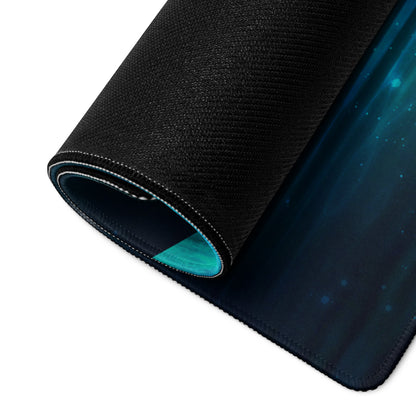 Neon Portal Gaming Pad - Gaming Mouse Pad Blue Neon Futuristic Immersive Cyberpunk Modern Digital Artwork