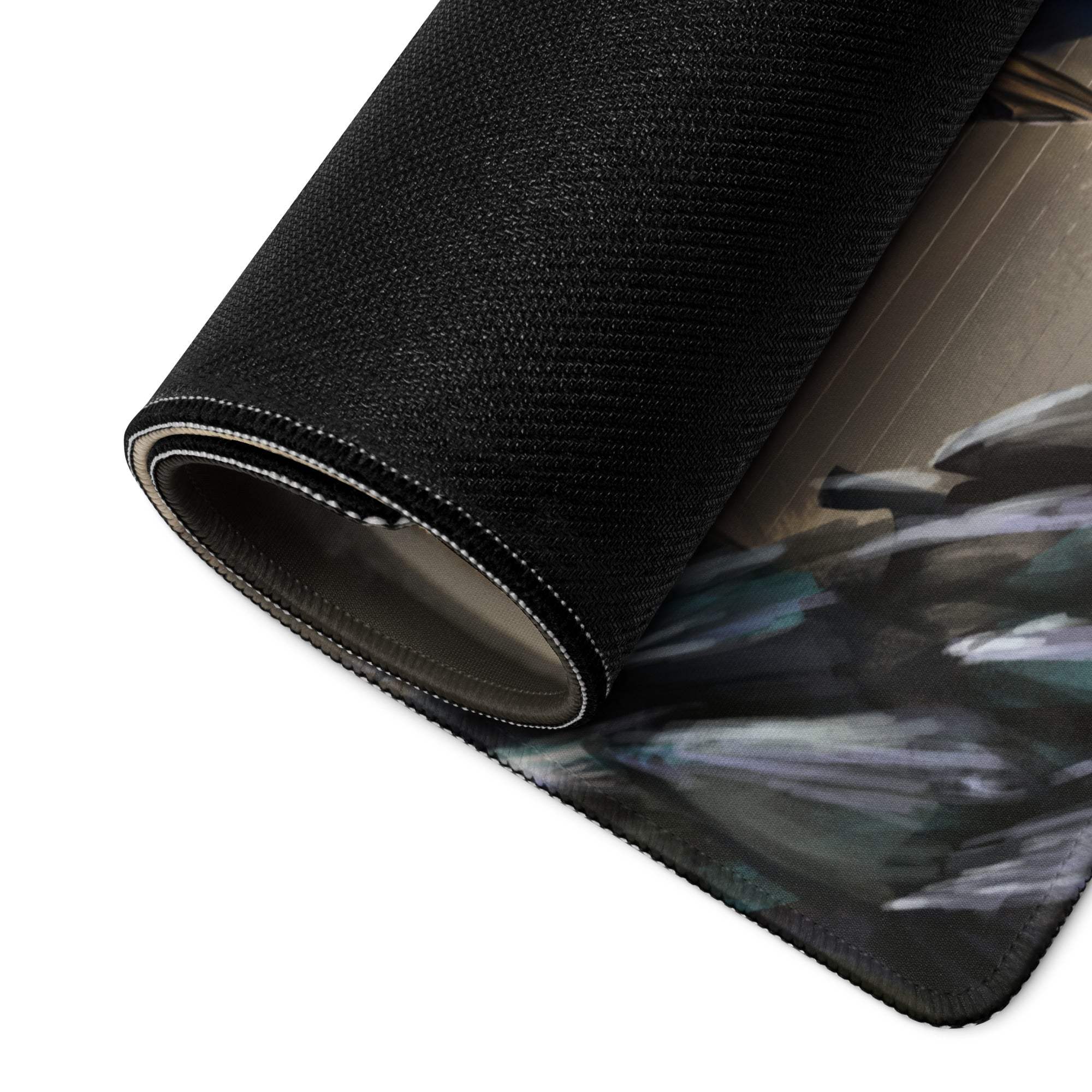 Epic Dragon Battle Gaming Mouse Pad - Dragon Fantasy Blue Black Desk Pad Intense Mood Dark Fantasy Decor Gaming Digital