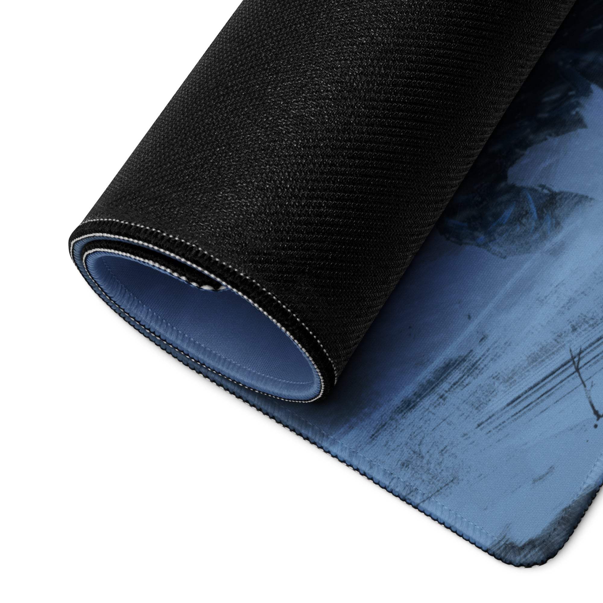 Blue Winter Scene Gaming Pad - Mouse Pad Blue For Gaming Desk Abstract Dynamic Modern Minimal Large Mat Digital Art