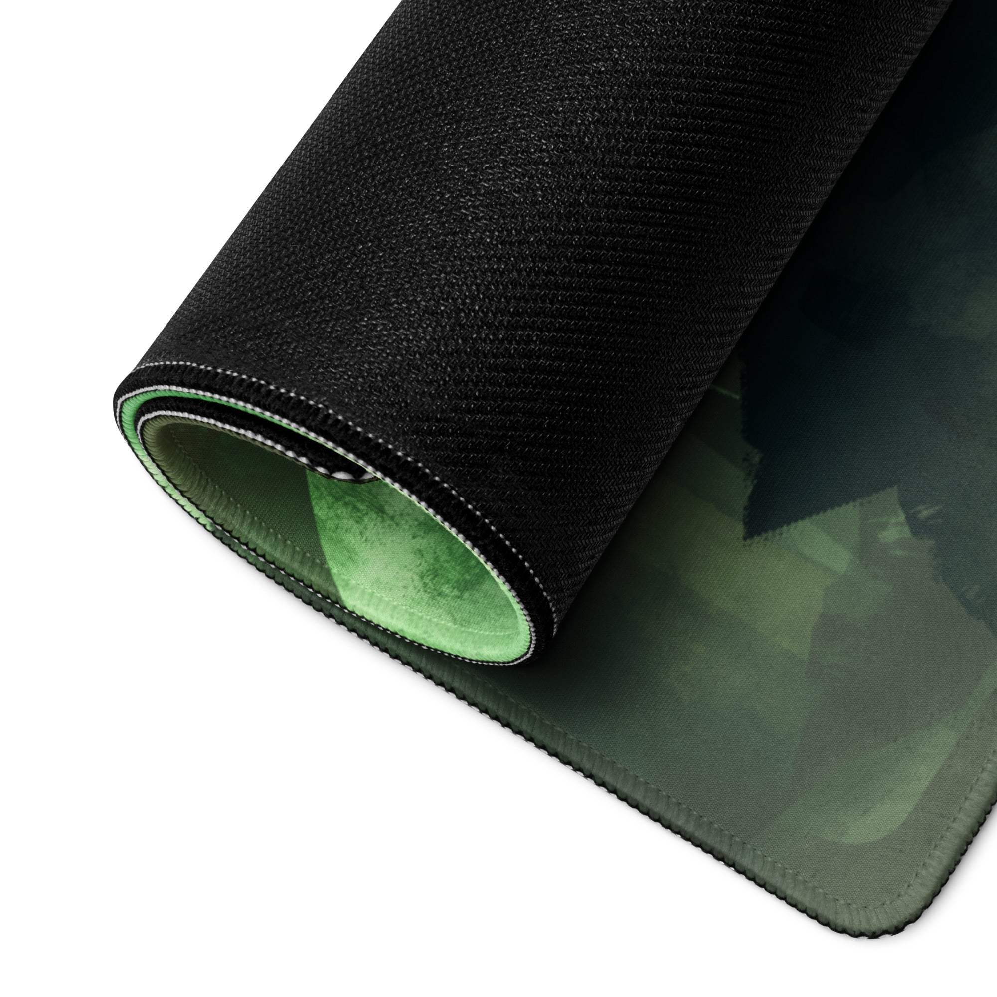 Gothic Night Realm Gaming Pad - Gaming Mouse Pad Emerald Green Black Desk Dark Atmosphere Gothic Decor Fantasy Print