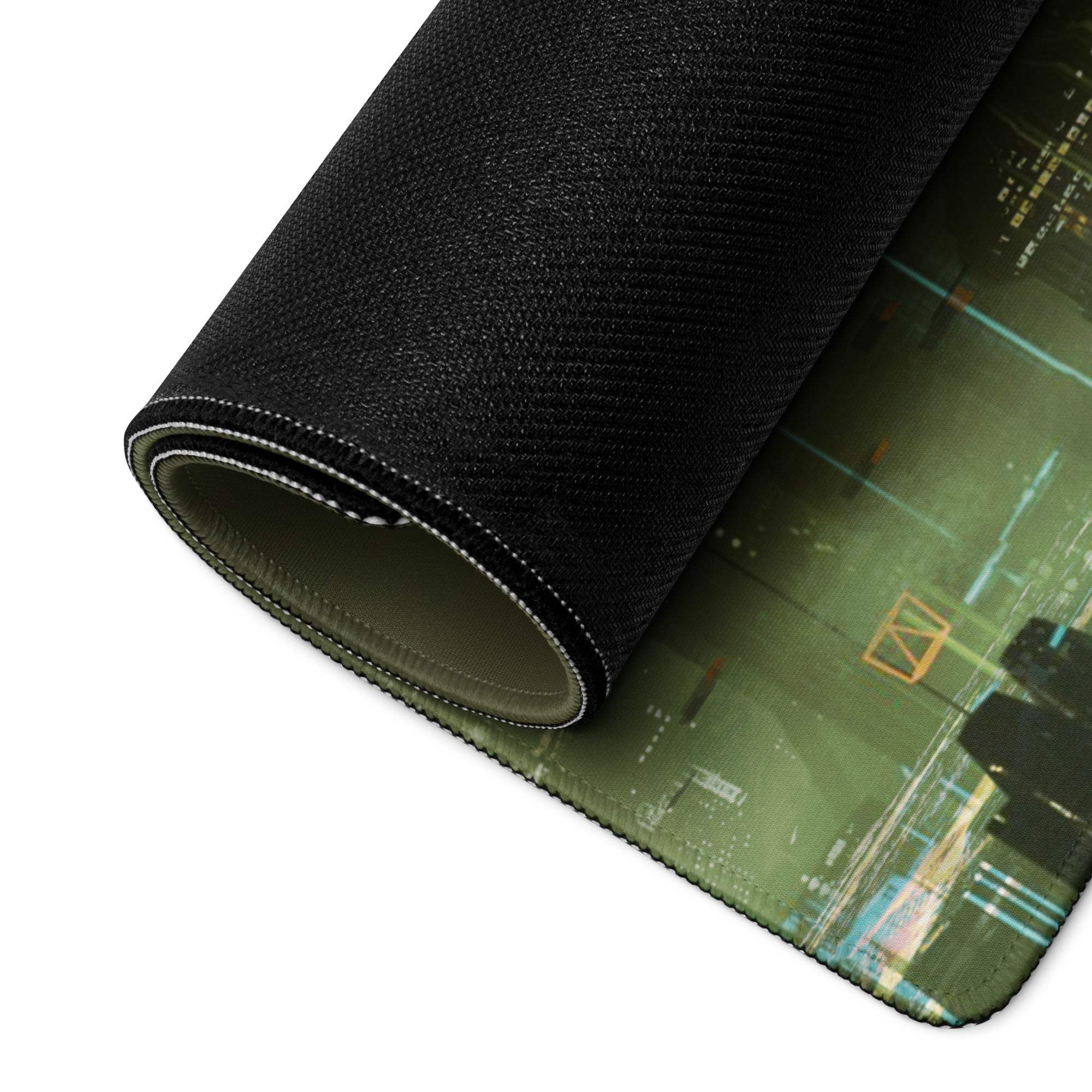 Midnight Cityscape Gaming Mouse Pad - Gaming Mouse Pad Cityscape Black Teal Desk Setup Cyberpunk Moody Neon Night Vibe