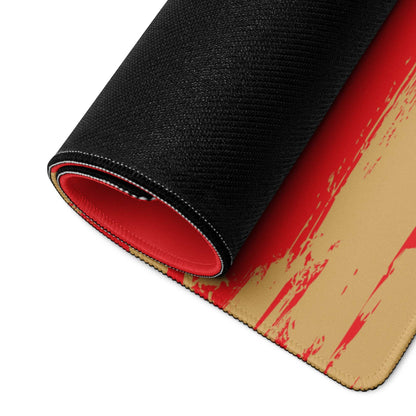 Crimson Gallop Gaming Mouse Pad - Gaming Mouse Pad Red Gold Desk Modern Dynamic Mood Esports Gift Brushstroke