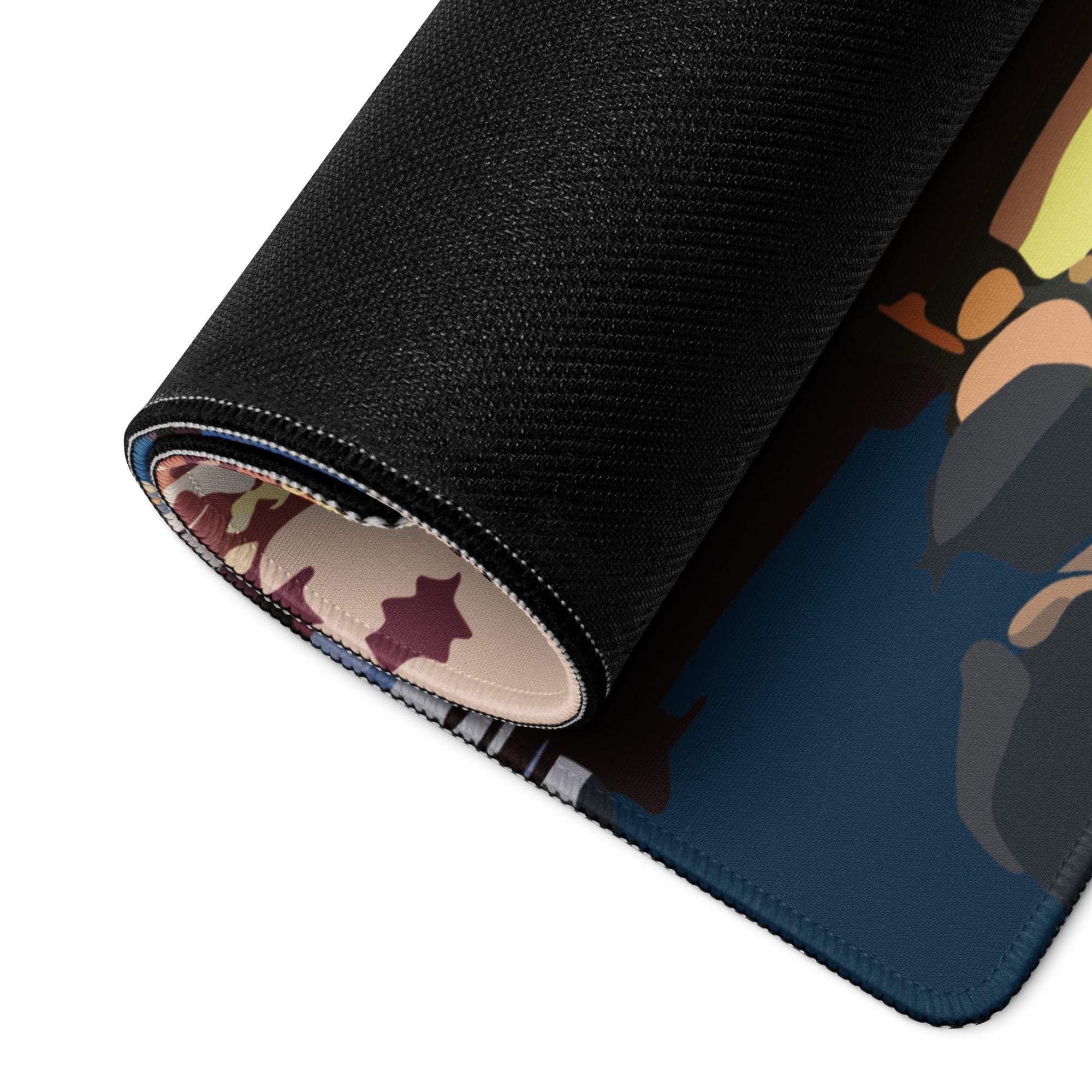 Fuji Mountain Zen Gaming Pad - Gaming Mouse Pad Orange Pink Blue Mount Fuji Japanese Ukiyo-e Serene Mood Modern Desk