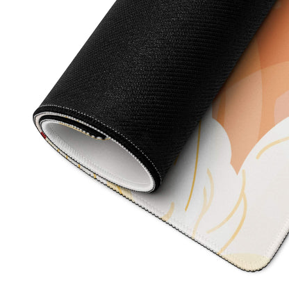 Koi Fish Serenity Desk Pad - Koi Fish Gold Peach Desk Pad Japanese Style Serene Mood Japanese Inspired Decor Koi Mouse Pad