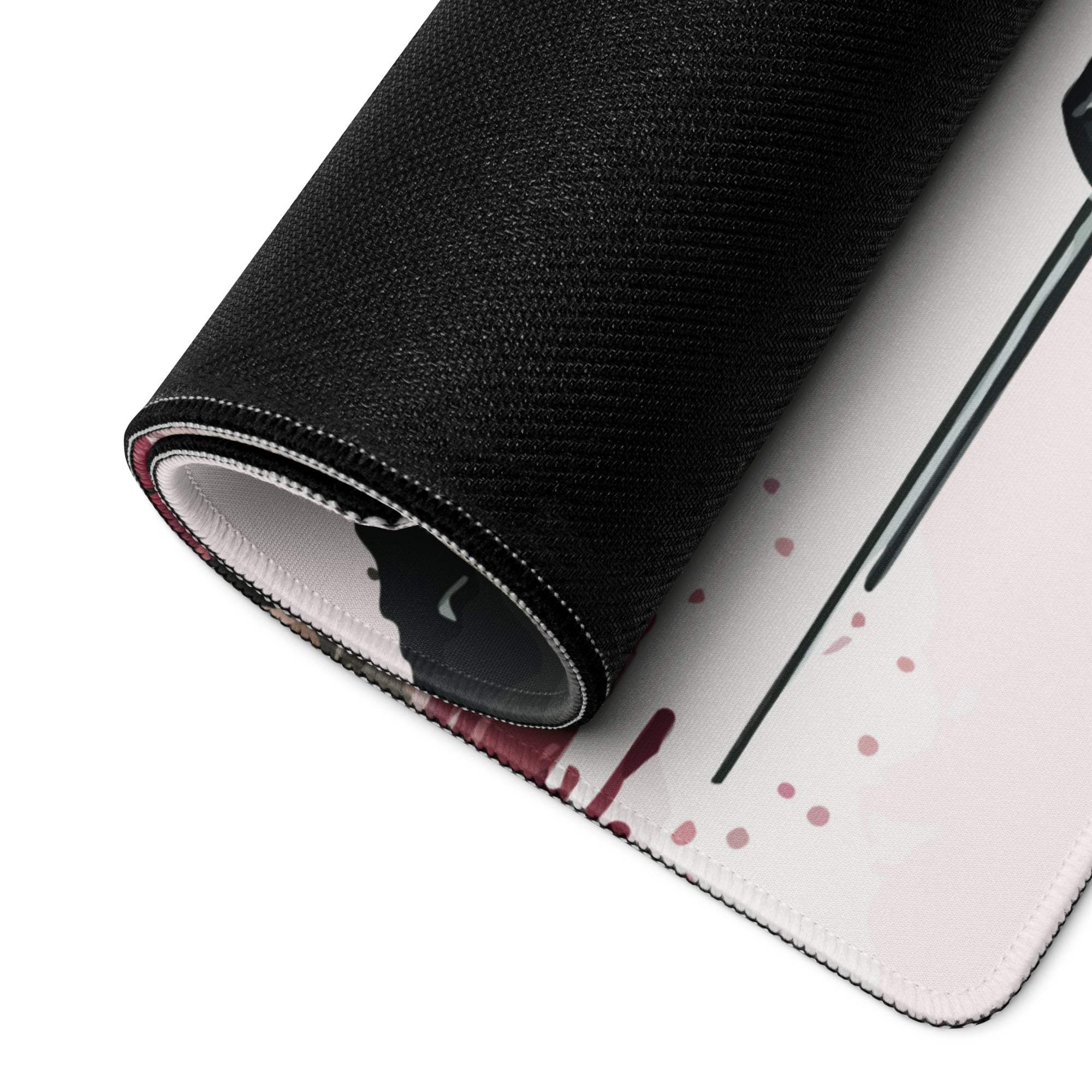 Cherry Blossom Mountain Desk Pad - Mountain Cherry Blossom Pink Desk Pad Zen Calm Vibe Minimalist Asian Decor Gaming Pad
