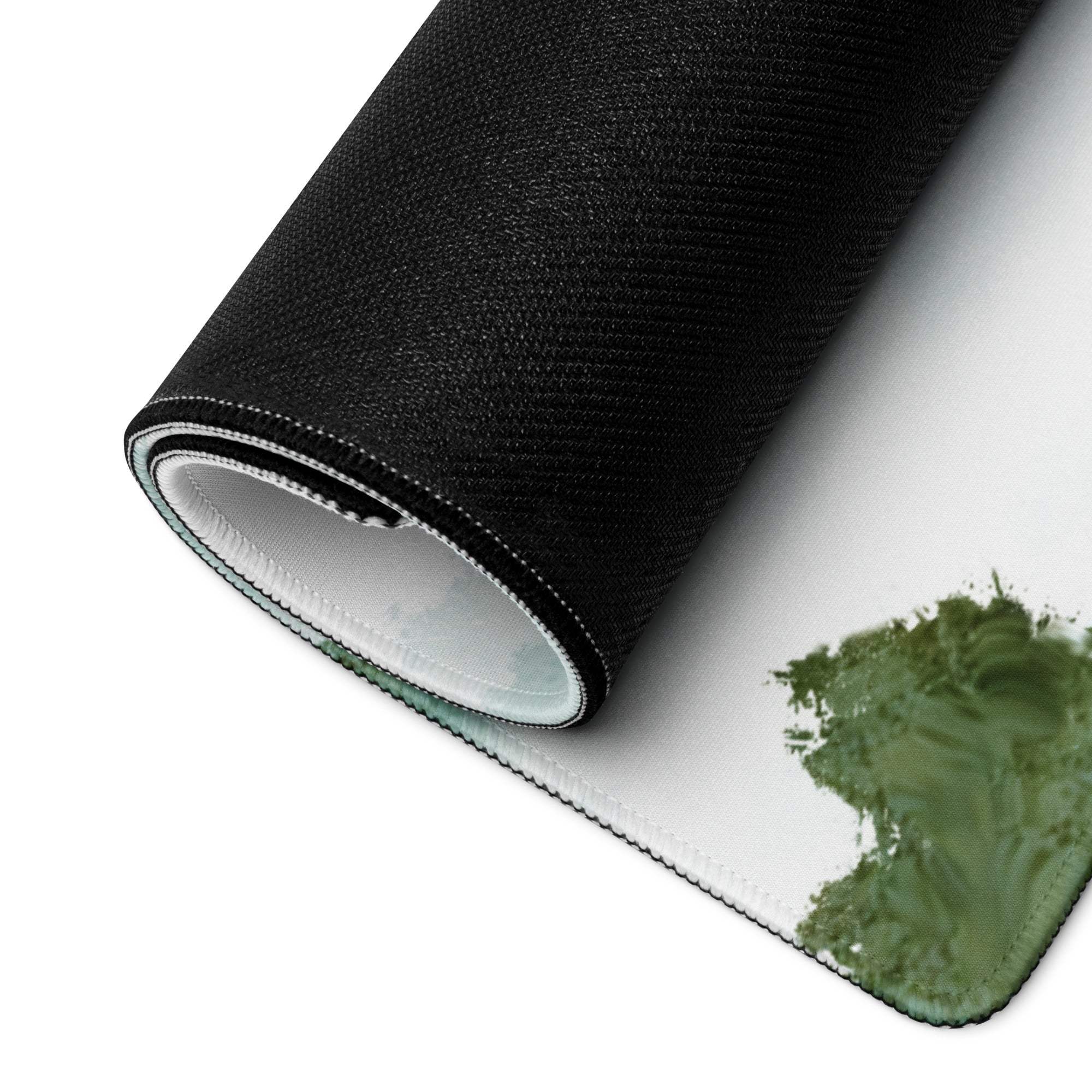 Verdant Mist Landscape Gaming Pad - Gaming Mouse Pad Green Blue Watercolor Calm Mood Nature Decor Desk Mat Watercolor