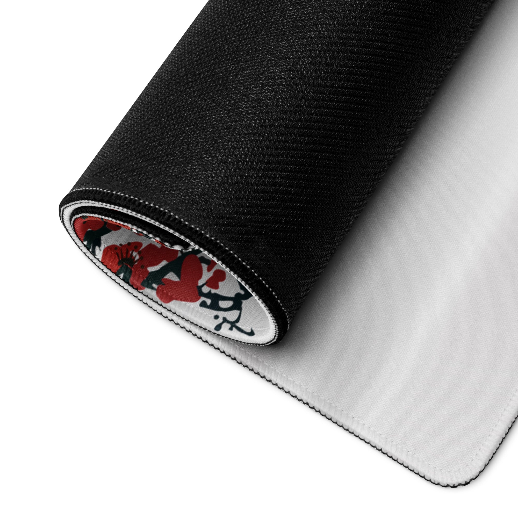 Zen Blossom Gaming Mouse Pad - Gaming Mouse Pad Red White Japanese Ink Calm Minimalist Asian Ink Wash