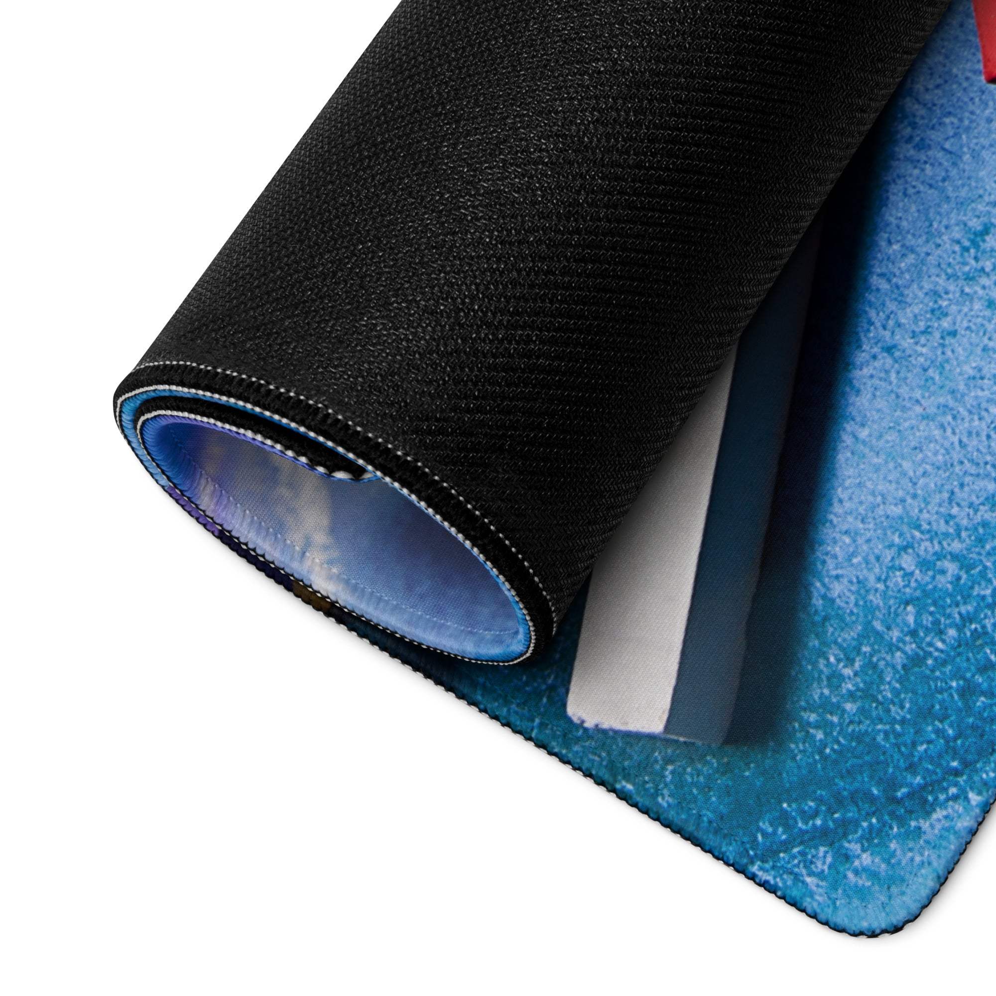 Vivid Abstract Art Mouse Pad For Desk - Abstract Art Blue Multicolor Desk Modern Vibrant Mood Modern Desk Gaming Print