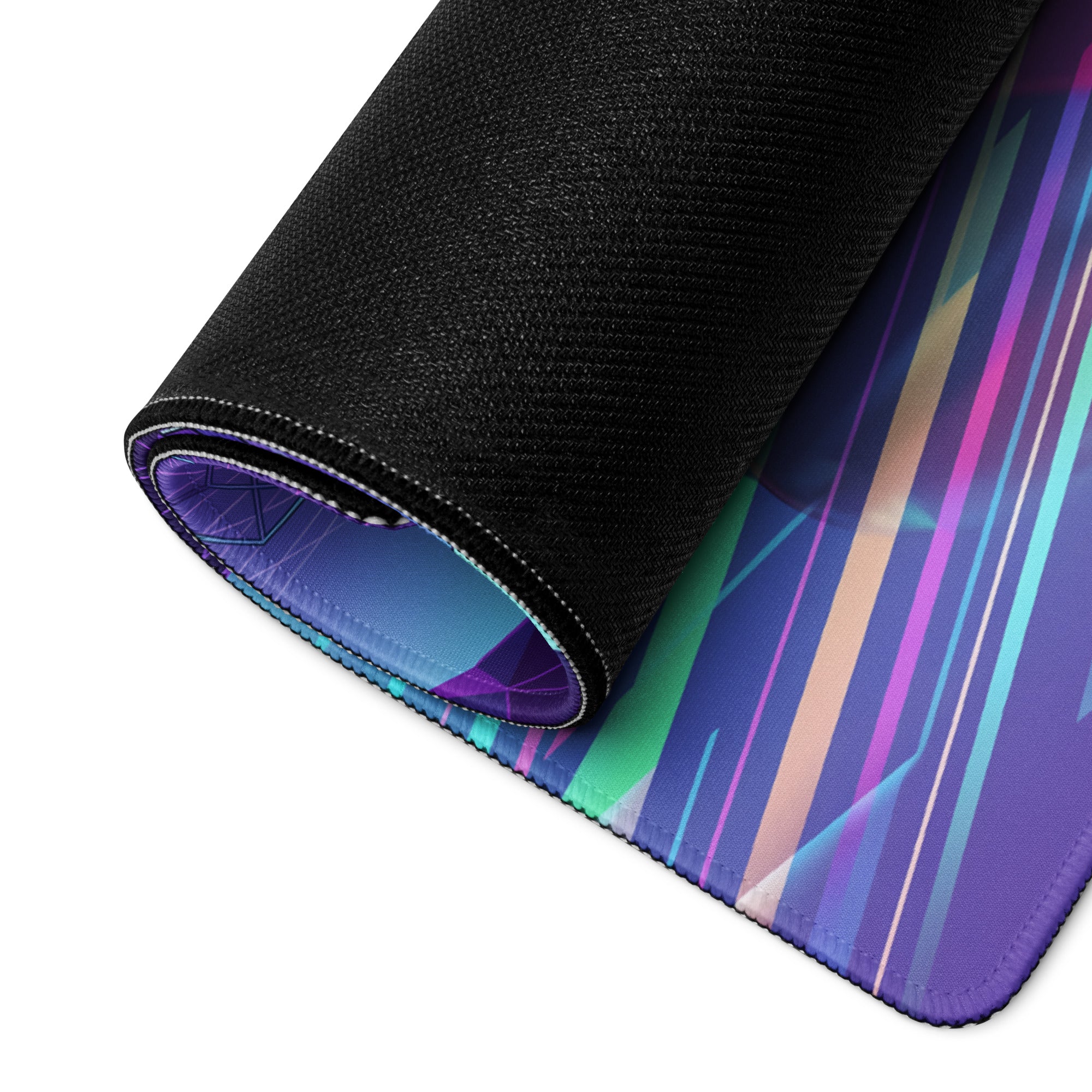 Vaporwave Neon Car Desk Mat - Vaporwave Mouse Pad Purple Blue Desk Retro - Dreamy Neon Mood Gaming Desk Gear Digital Art