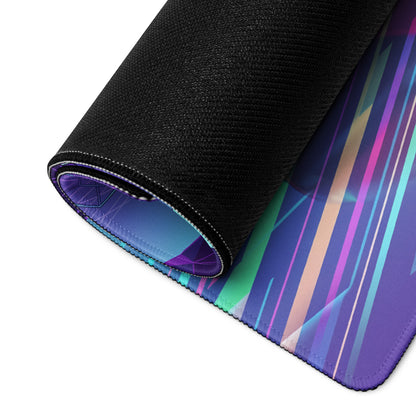 Vaporwave Neon Car Desk Mat - Vaporwave Mouse Pad Purple Blue Desk Retro - Dreamy Neon Mood Gaming Desk Gear Digital Art