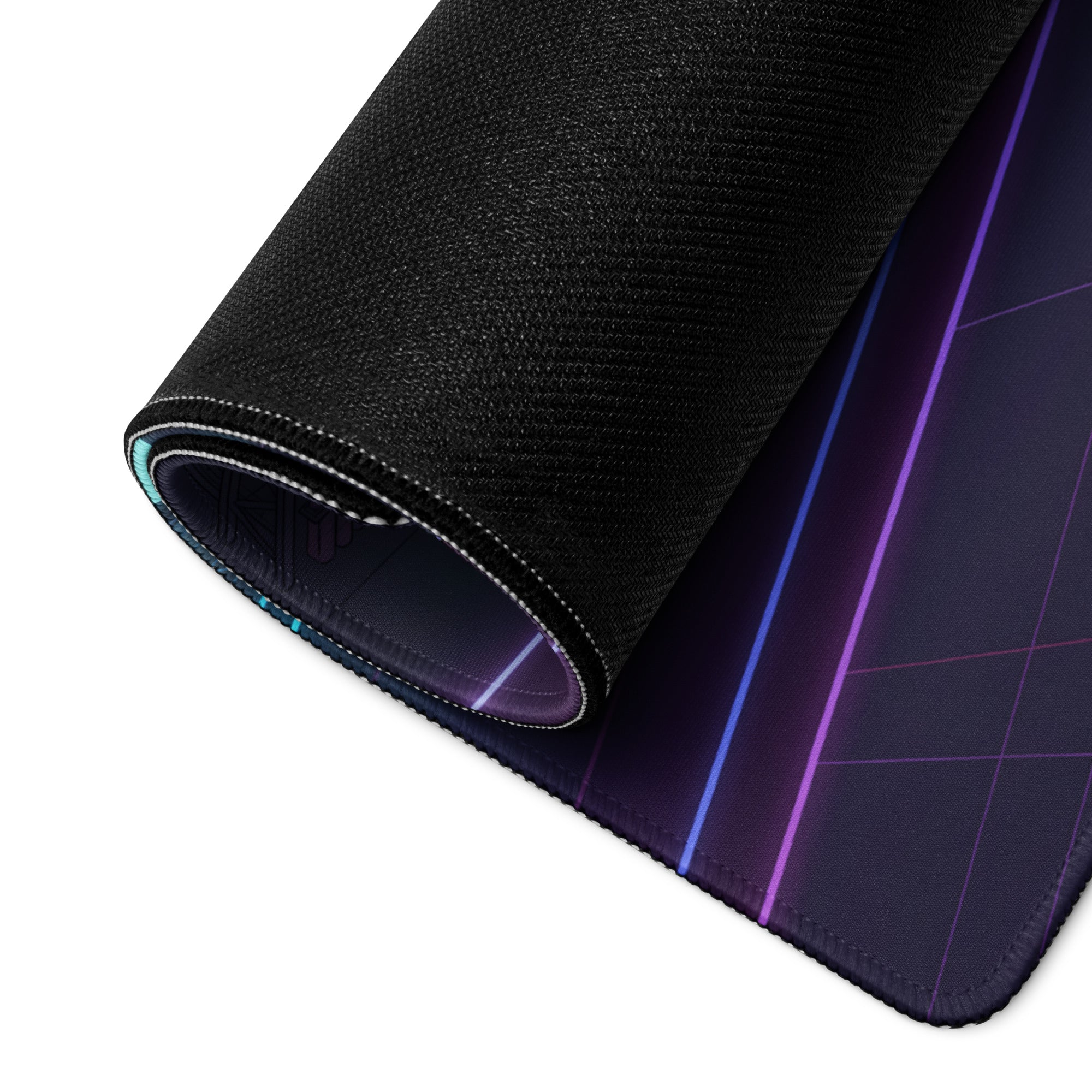 BMW M4 GT3 Inspired White Blue Vaporwave Gaming Mouse Pad, Neon Race Car Desk Mat with Futuristic Cyberpunk Garage Artwork