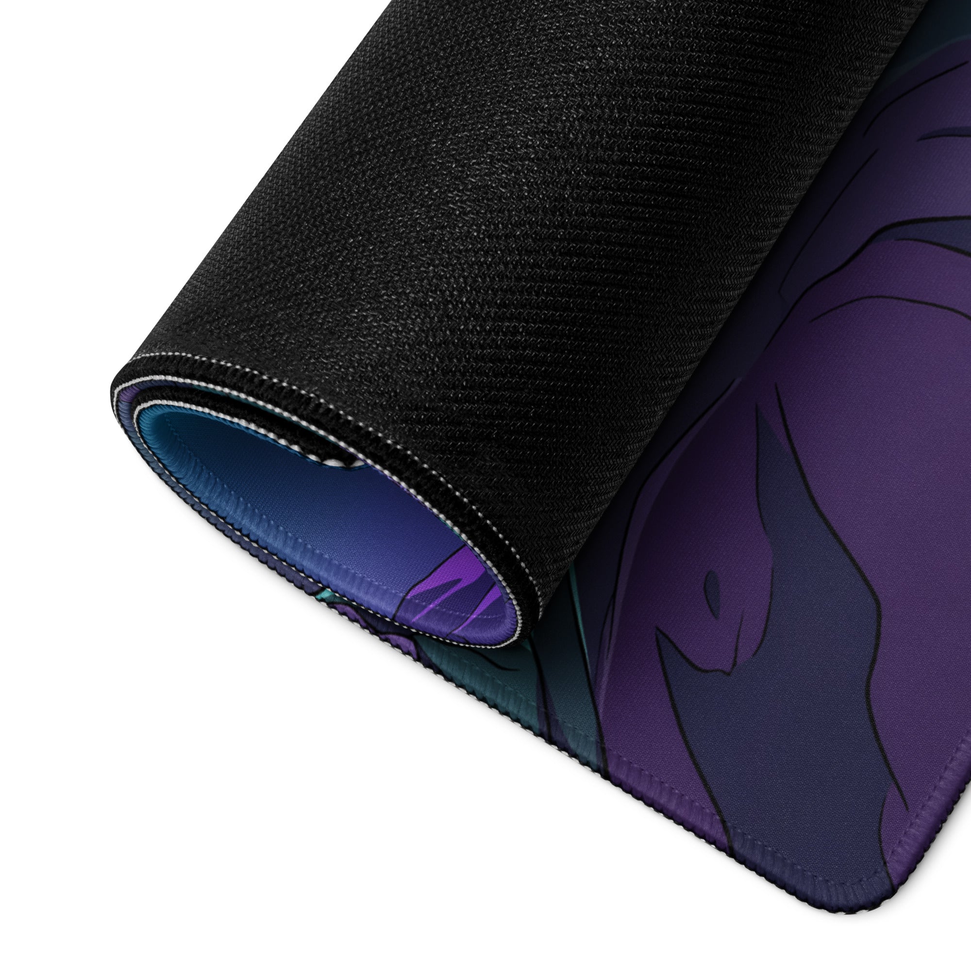 BMW M4 F82 Inspired Red Purple Vaporwave Gaming Mouse Pad, Neon Sports Coupe Desk Mat with Retro Futuristic Mountain Sunset Artwork
