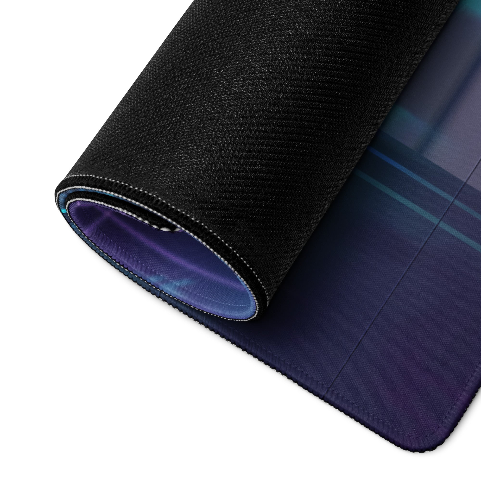 Porsche 911 GT2 993 Inspired Teal Purple Vaporwave Gaming Mouse Pad, Neon Widebody Supercar Desk Mat with Retro Futuristic Garage Artwork