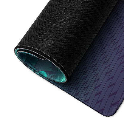 Porsche 928 Inspired Red Teal Vaporwave Gaming Mouse Pad, Classic Grand Touring Sports Car Desk Mat with Neon European Street Artwork