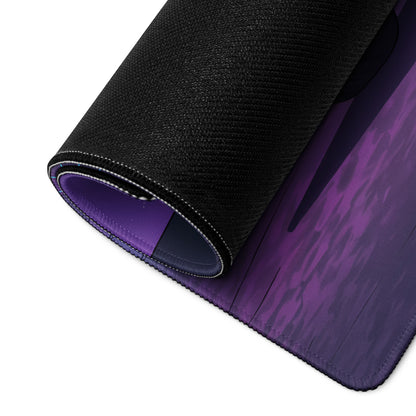 Dodge Challenger Inspired Green Purple Vaporwave Gaming Mouse Pad, Neon Retro Garage Desk Mat with Moody Classic Muscle Car Artwork
