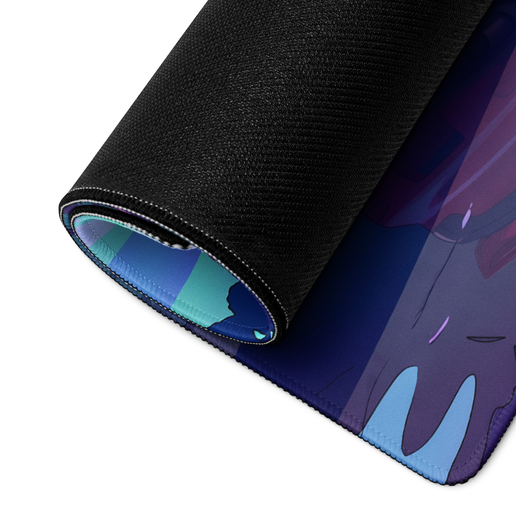 Mazda RX-7 FD Inspired Red Vaporwave Gaming Mouse Pad, Neon JDM Drift Car Desk Mat with Dreamy Retro Futuristic Landscape Art