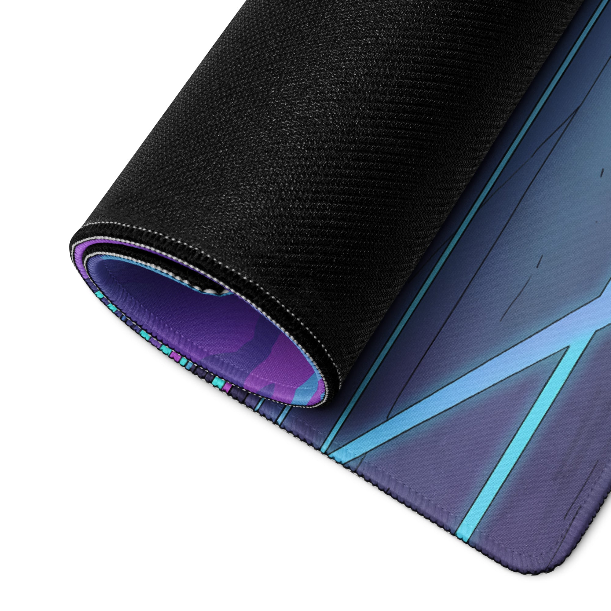 Nissan Z RZ34 Inspired Yellow Purple Vaporwave Gaming Mouse Pad, Neon JDM Sports Car Desk Mat with Retro Futuristic Rooftop City Artwork