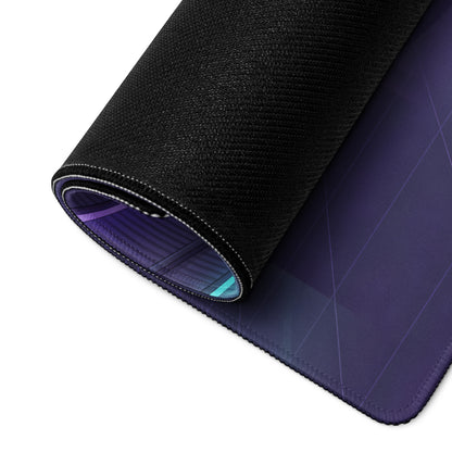 Nissan Silvia S14 Inspired Red Purple Vaporwave Gaming Mouse Pad, Neon JDM Drift Car Desk Mat with Retro Futuristic Garage City Artwork