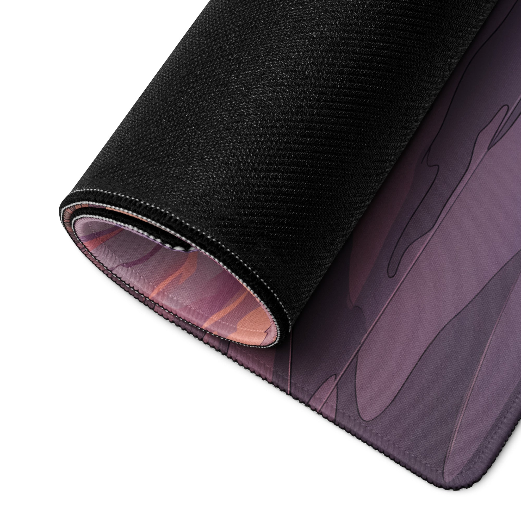Nissan Silvia S14 Inspired Red Purple Vaporwave Gaming Mouse Pad, Retro Futuristic JDM Sunset Desk Mat with Moody Drift Car Artwork