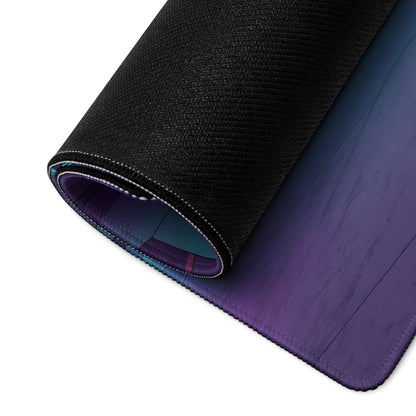 Acura NSX Inspired Red Purple Vaporwave Gaming Mouse Pad, Neon Retro Futuristic Japanese Sports Car Desk Mat with Cyberpunk Highway Sunset Art