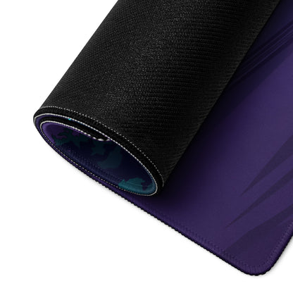 Ford Mustang GTD Inspired Black Vaporwave Gaming Mouse Pad – Neon Purple Drift Track Desk Mat with Cyan Night Racing and Retro Futuristic Art