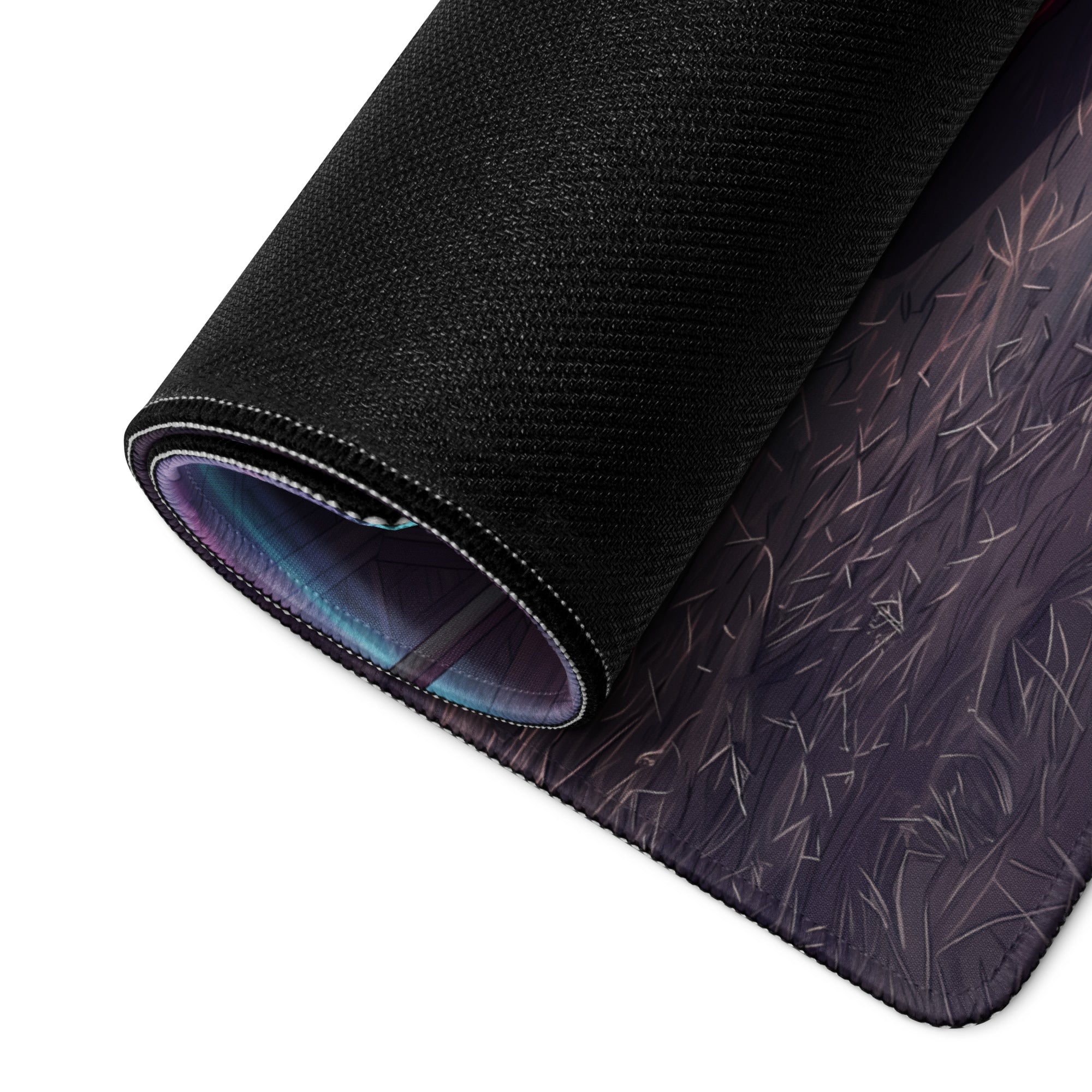 Dodge Viper SRT Inspired Red Vaporwave Gaming Mouse Pad – Neon Blue Rustic Barn Desk Mat with Retro Futuristic City Glow and Automotive Art