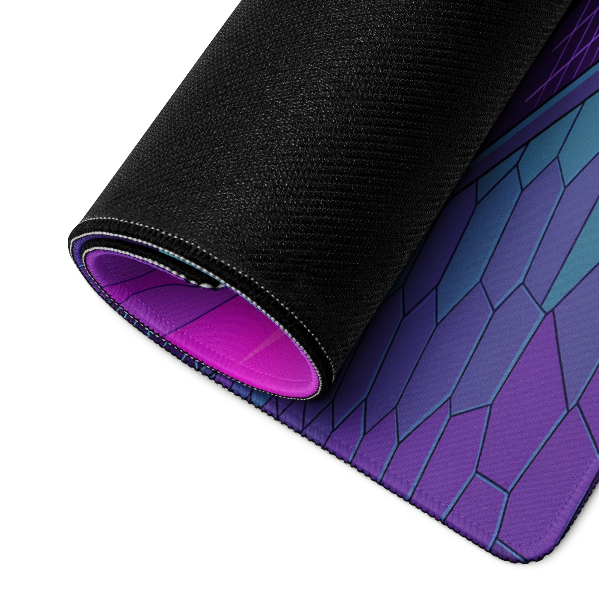 Dodge Challenger SRT Hellcat Widebody Inspired Red Vaporwave Gaming Mouse Pad – Neon Pink Cyan City Street Desk Mat with Retro Futuristic Palm Tree Art