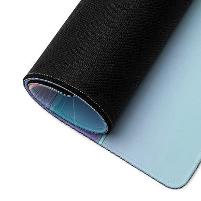 McLaren 720S Spider Inspired White Teal Vaporwave Gaming Mouse Pad – Retro Futuristic Geometric Sunset Desk Mat with Sleek Synthwave Art