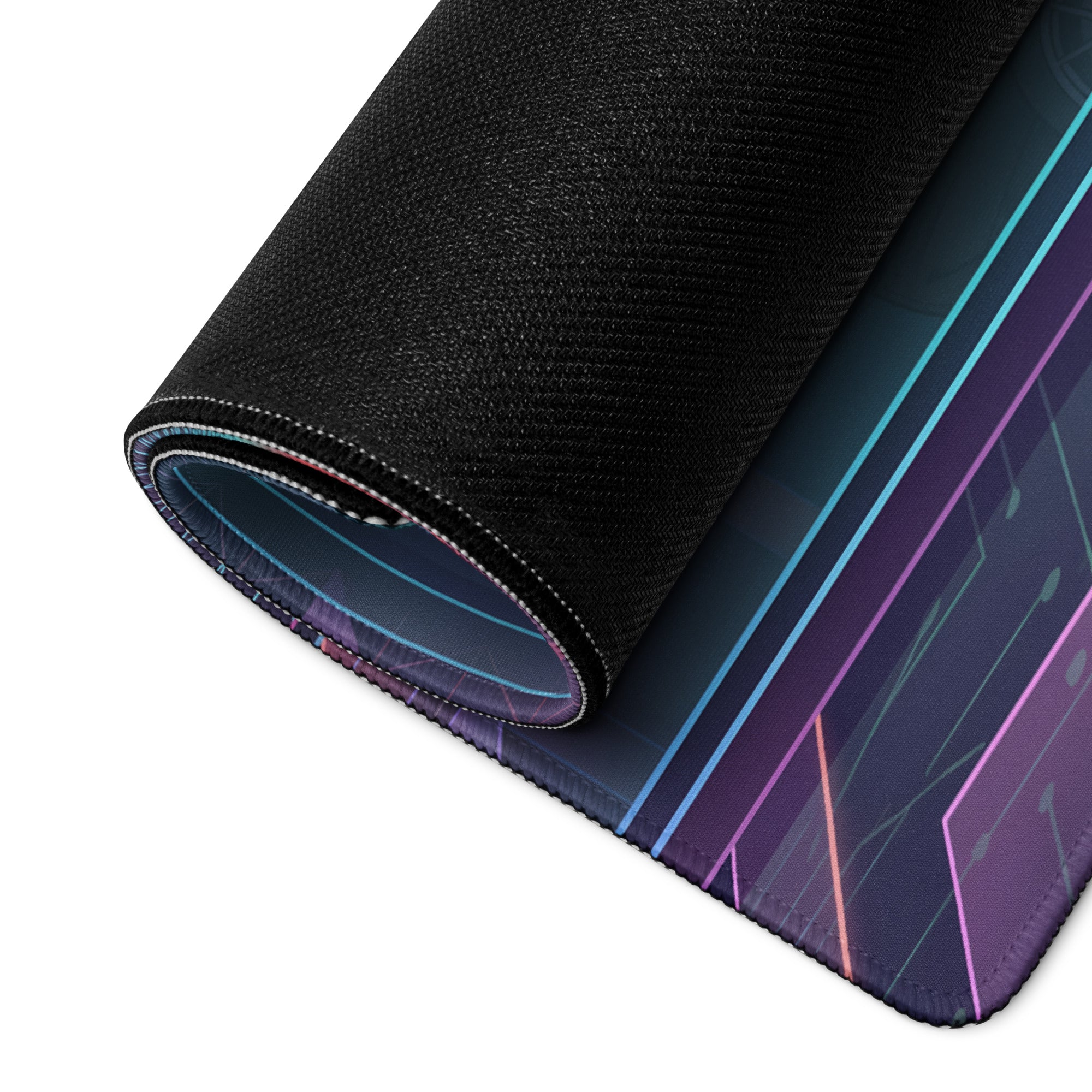 Aston Martin Vantage GT3 Inspired Olive Green Vaporwave Gaming Mouse Pad – Neon Retro Futuristic Grid Desk Mat with Palm Trees and Synthwave Sunset Art