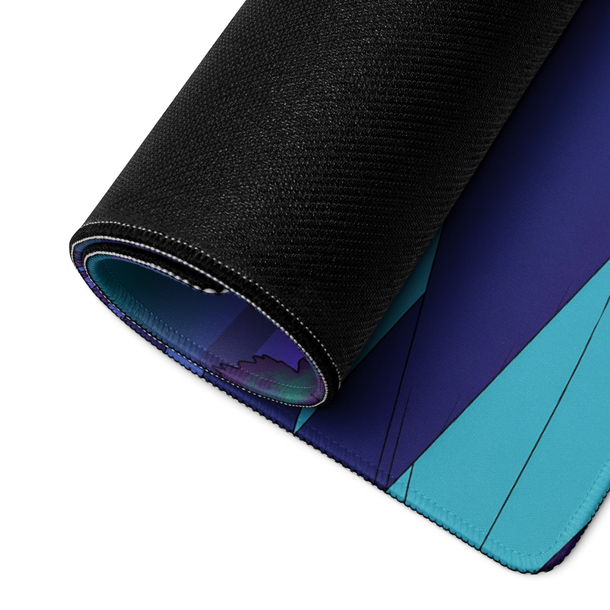 McLaren Senna Inspired Dark Gray Vaporwave Gaming Mouse Pad – Neon Purple Cyan Runway Desk Mat with Retro Futuristic Sunset and Synthwave Racing Art