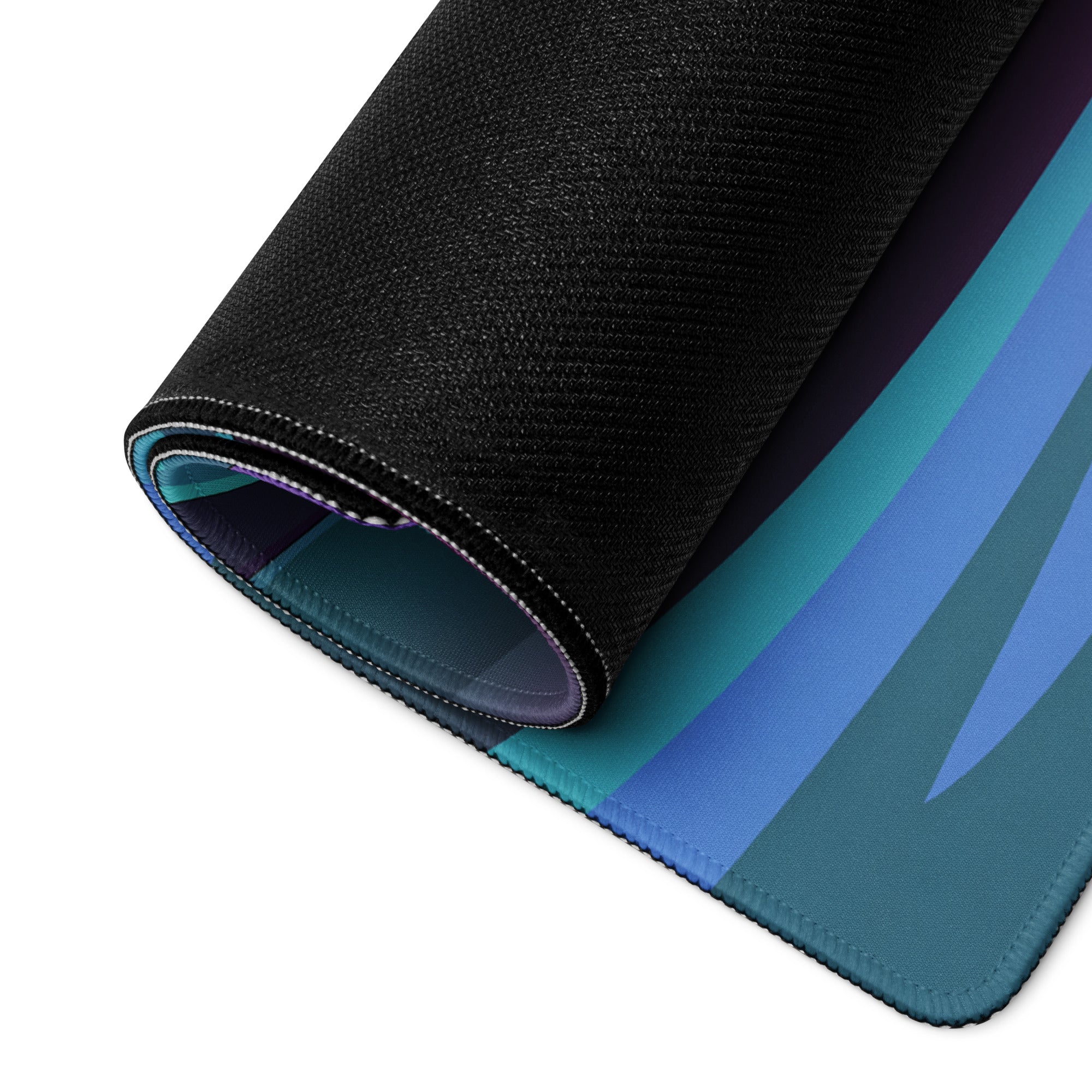 Rimac Nevera Inspired Purple Vaporwave Gaming Mouse Pad – Teal Magenta Abstract Landscape Desk Mat with Futuristic Geometric Synthwave Art