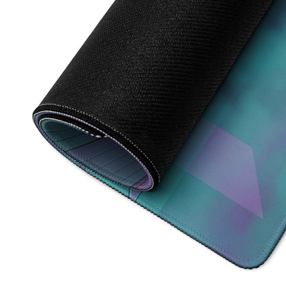 Porsche 911 GT3 Inspired Orange Vaporwave Gaming Mouse Pad – Neon Cyan Purple Garage Desk Mat with Retro Futuristic Sunset and Synthwave Racing Art