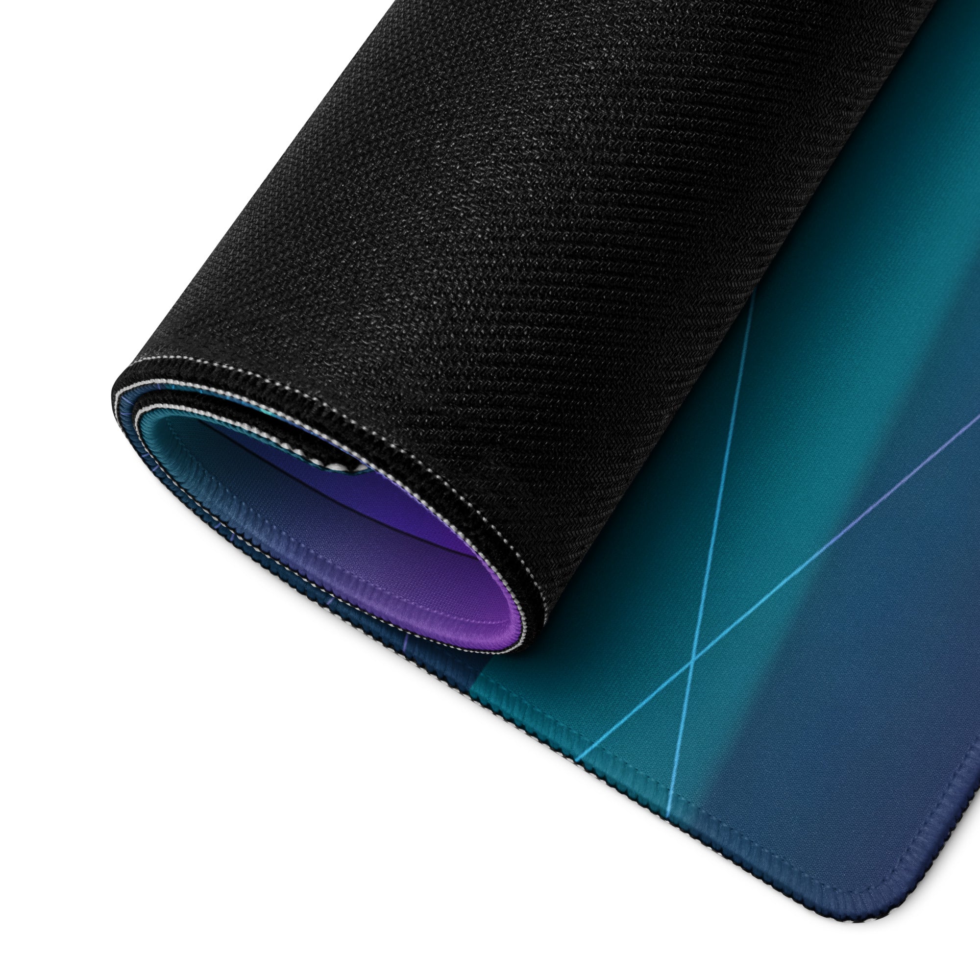 Lamborghini SC18 Alston Inspired Purple Blue Vaporwave Gaming Mouse Pad – Neon Cyberpunk Garage Desk Mat with Retro Futuristic Supercar Art